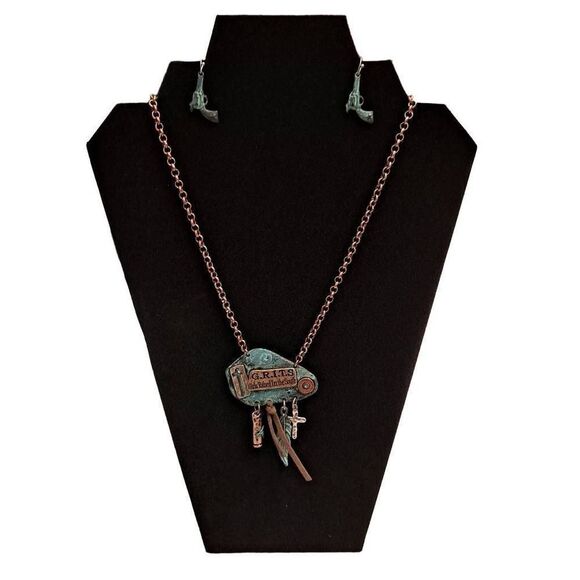 G R I TS LADIES NECKLACE & EARRINGS NWOT - Picture 1 of 8